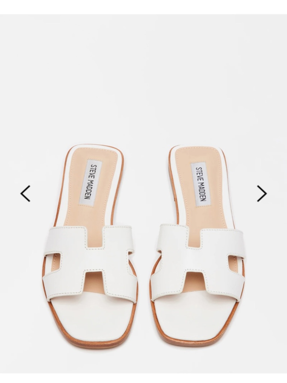 Steve Madden HADYN WHITE LEATHER sandals